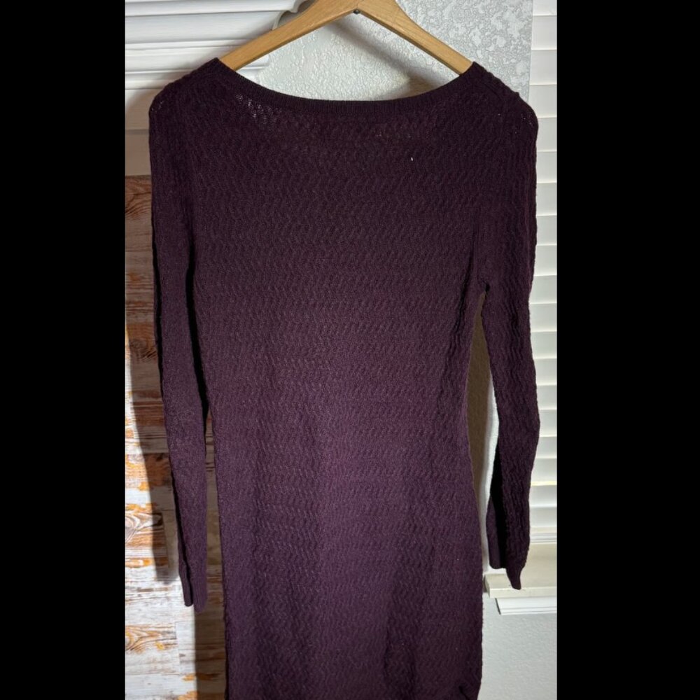 LOFT Burgundy Knit Sweater Dress Small - Picture 3 of 3
